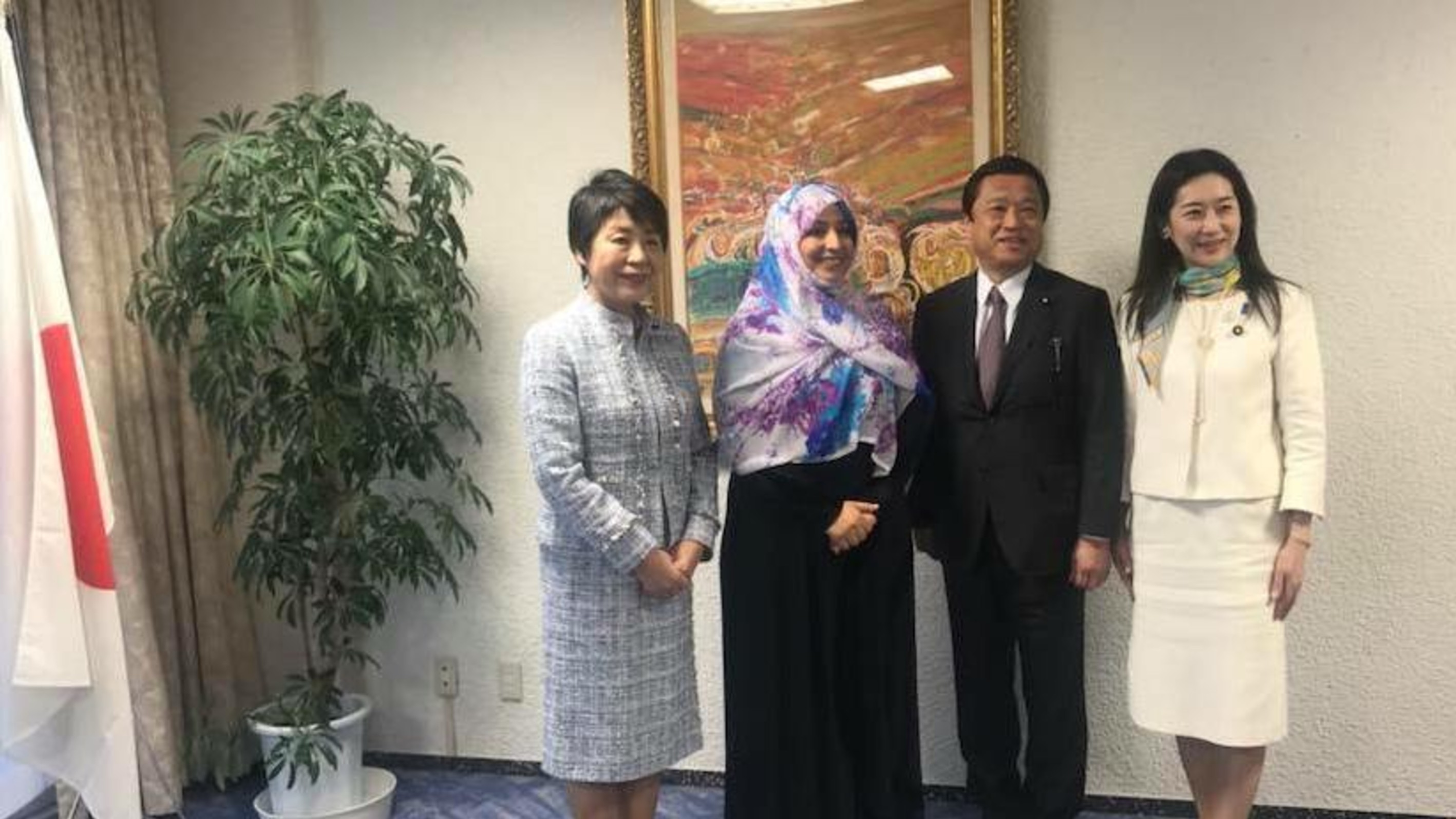 Tawakkol Karman meets Japanese officials